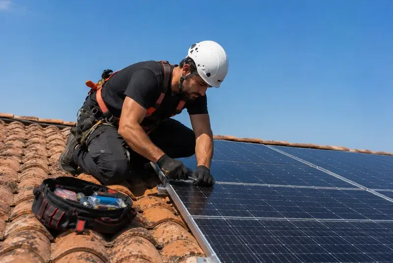Maintenance et monitoring de panneaux solaires à Pomérols
